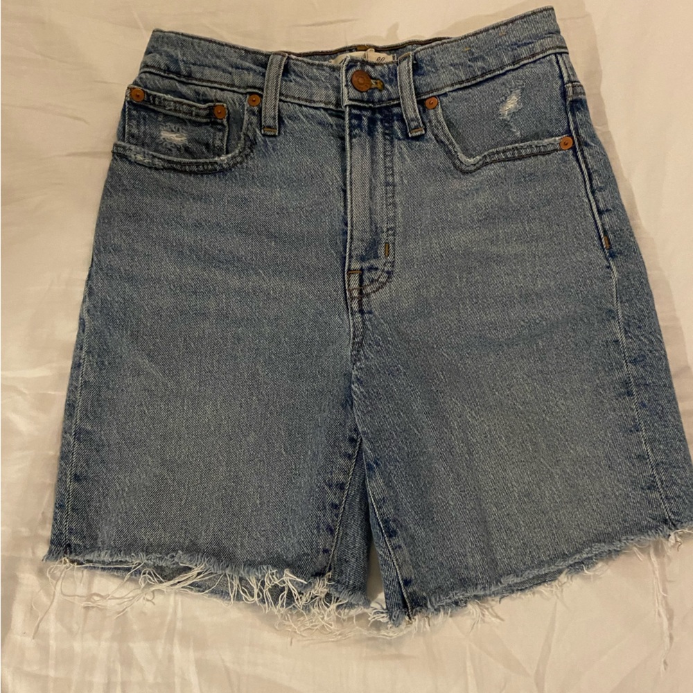Madewell High-Rise Denim Mid-Length Shorts